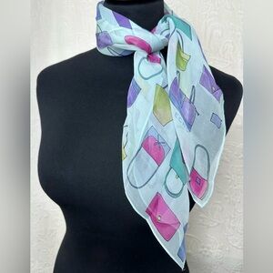 Echo Pastel Handbag Print Silk Scarf